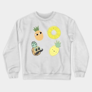 Golden Pineapple Pattern Crewneck Sweatshirt